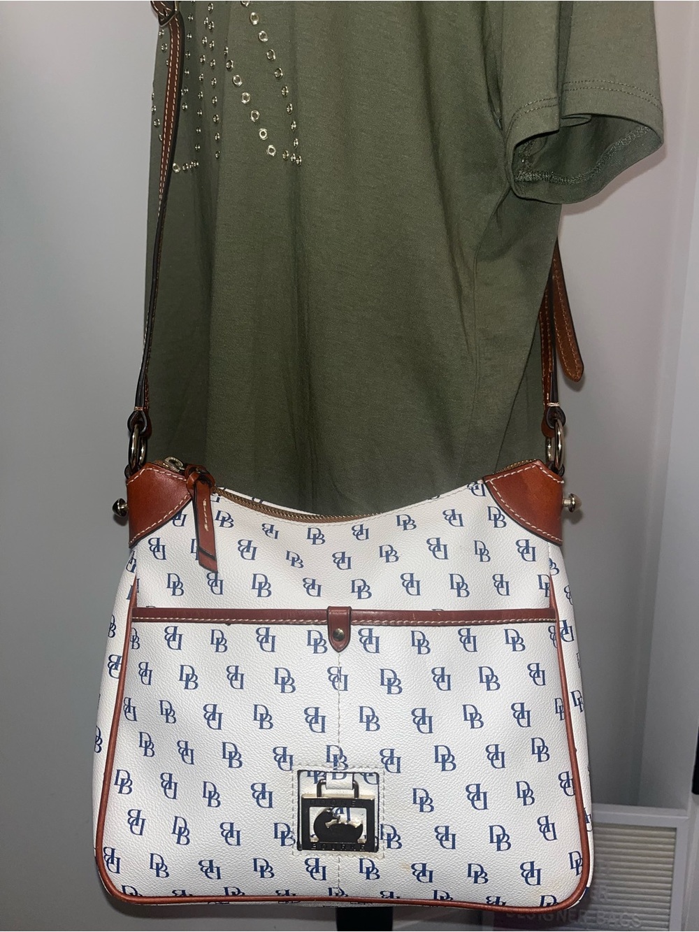 Dooney & Bourke Gretta Crossbody in White/Blue